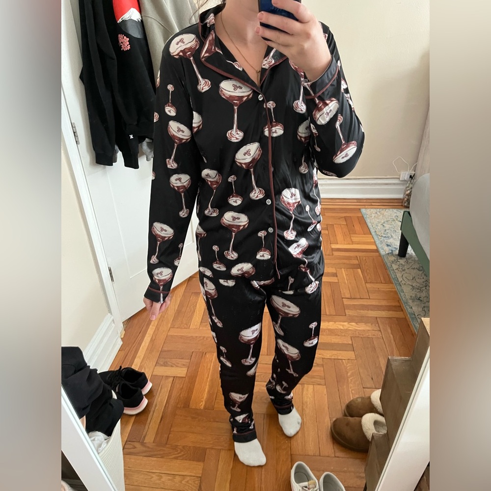 Black espresso martini Pajama Set
